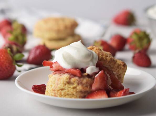 Homemade strawberry shortcake