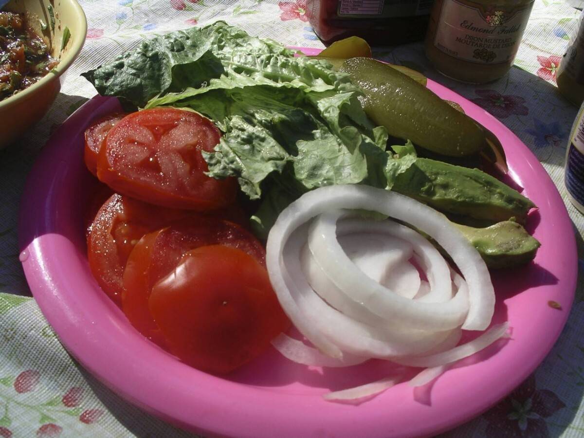 Bison burger toppings