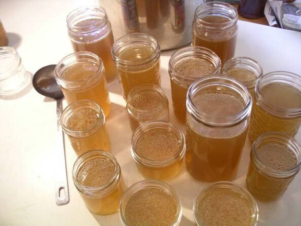 homemade chicken stock