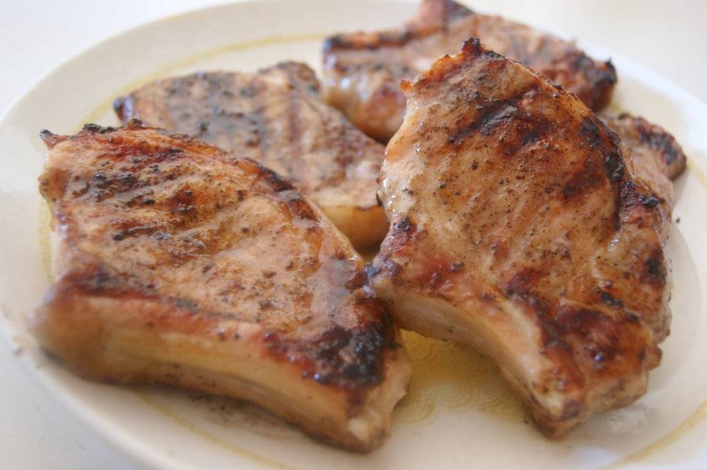 grilled pork chops