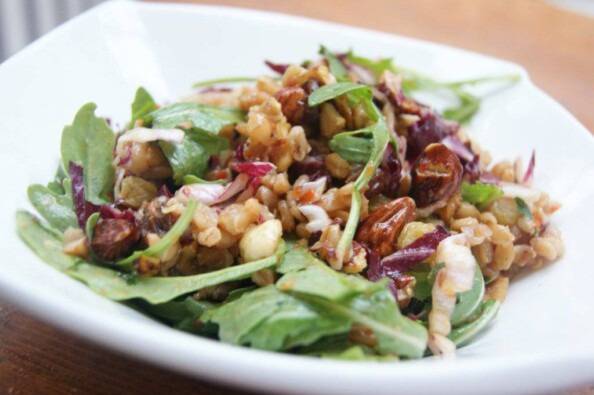 Warm Farro Salad with Winter Greens