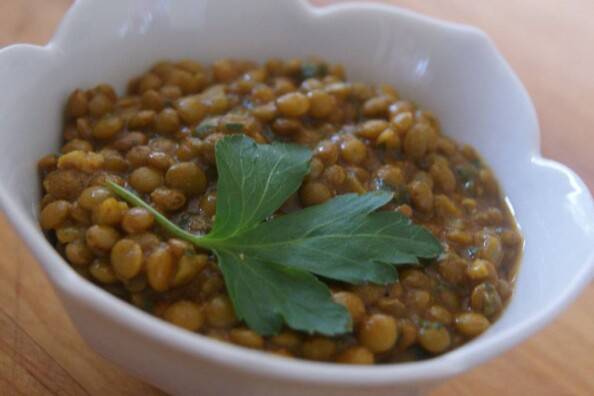 bowl of local spiced lentils