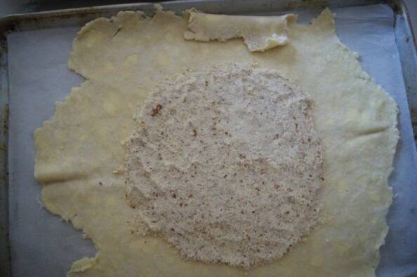 Spreading Nut Mixture on Pastry