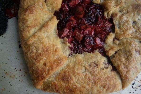 Rhubarb Strawberry Galette