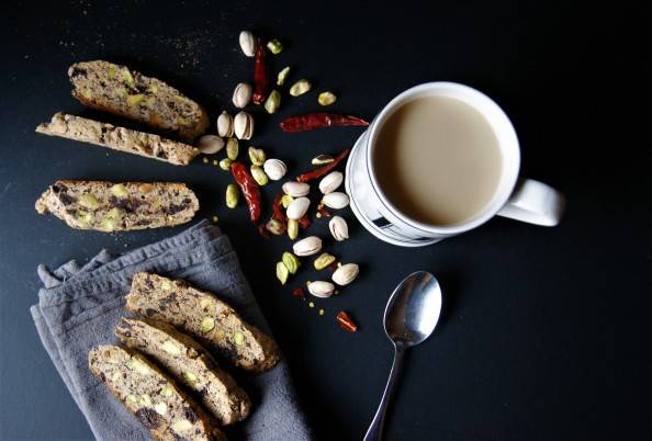 homemade biscotti with tea