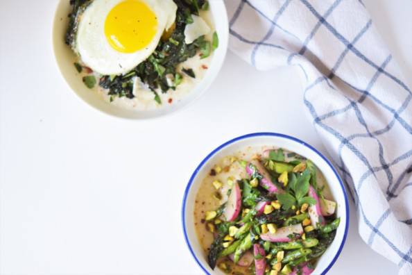 savoury oatmeal brunch bowls