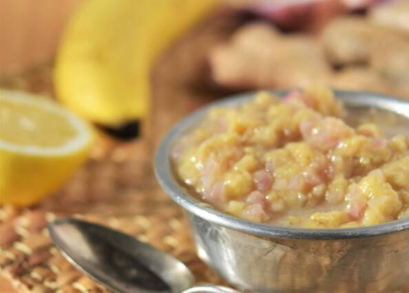 banana ginger chutney close up