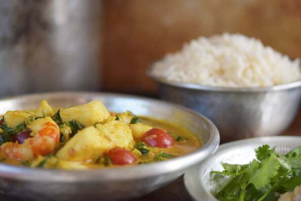 South Indian coconut seafood curry