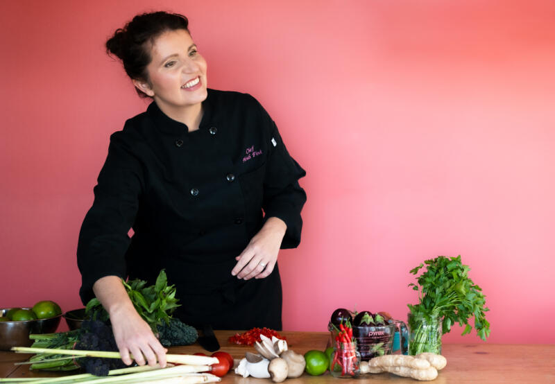 Chef Heidi Fink teaching